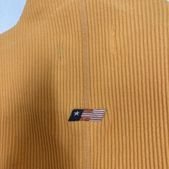 Honor The Gift Bodysuit Womens Small Orange Sleeveless Ribbed Turtleneck Logo - Picture 8 of 16